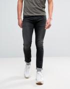 Nudie Jeans Co Long John Jean Black Blizzard Wash - Black