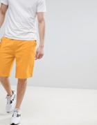 Asos Design Jersey Oversized Shorts In Yellow - Yellow