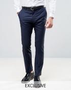 Heart & Dagger Slim Suit Pants In Navy - Navy