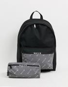 Nicce Backpack With Reflective Pocket And Pencilcase-multi