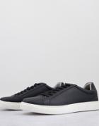 Topman Black Lace Up Sneakers-white