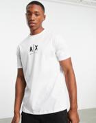 Armani Exchange Box Logo T-shirt In White