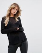 Vero Moda Open Knit Sweater - Black
