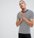 Selected Homme Tall Stripe T-shirt - Navy