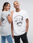 Asos Valentines Mickey And Minnie Oversized T-shirt - White