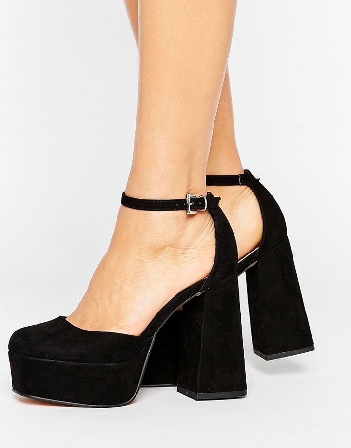 Asos Paint The Town Platform Heels - Black