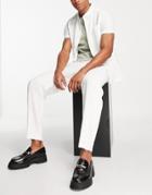 Bando Wide Leg Drawcord Pants-white