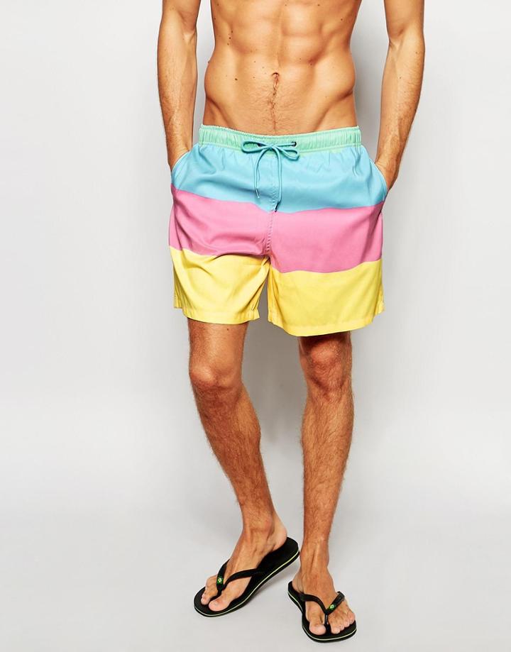 Boardies Refresher Swim Shorts In Mid Length - Multi