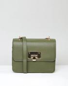Asos Snake Insert Shoulder Bag - Khaki