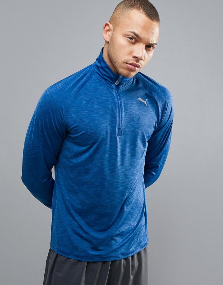 Puma Running 1/4 Zip Sweat In Blue 51501102 - Blue