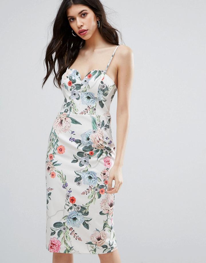 Talulah Melrose Floral Print Midi Dress - Multi