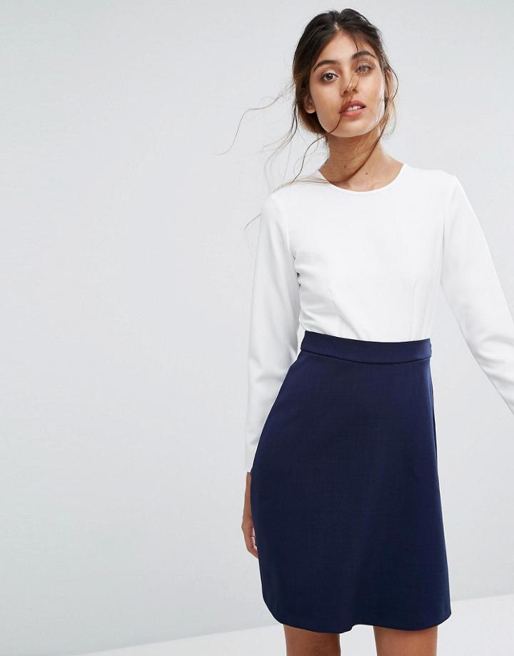 Closet Textured Skirt Tie Back Dress - Multi