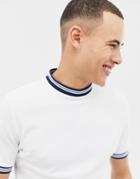 Only & Sons Twin Tipped Ringer T-shirt In White