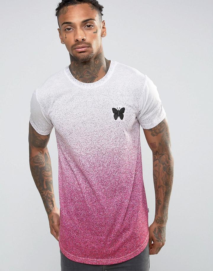 Good For Nothing Gradient Tee With Small Logo - White