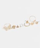 Monki Massimo 8-pack Earrings In Gold
