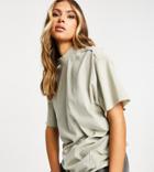 Asyou Oversized T-shirt In Stone-neutral