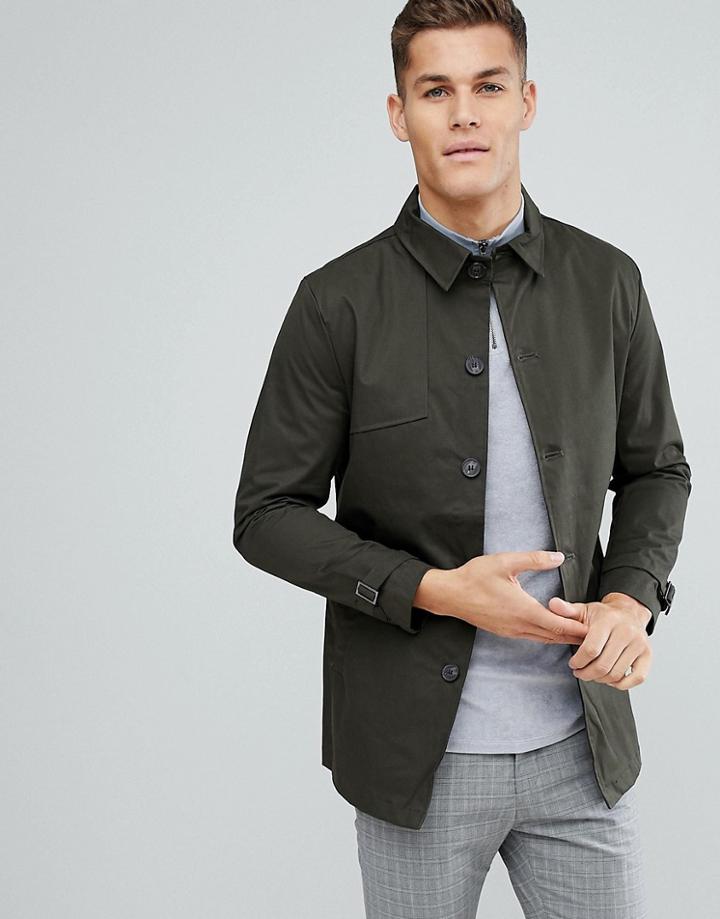 Process Black Trench Jacket - Green