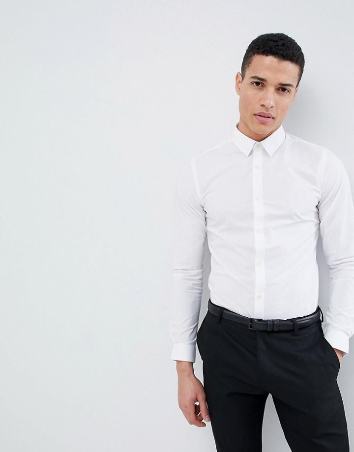 French Connection Plain Stretch Skinny Fit Shirt