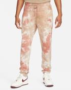 Nike Seasonal Classics Pack Color Dye Logo Casual Fit Cuffed Sweatpants In Dusty Orange