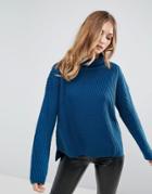 Oeuvre Roll Kneck Sweater - Blue