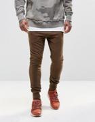Other Uk Drop Crotch Skinny Joggers - Khaki