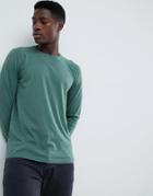 Abercrombie & Fitch Pop Icon Logo Long Sleeve Top In Green - Green
