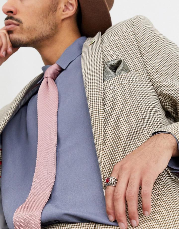 Twisted Tailor Pocket Square In Metallic Gold