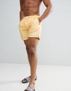 Nicce London Swim Shorts With Large Logo - Yellow