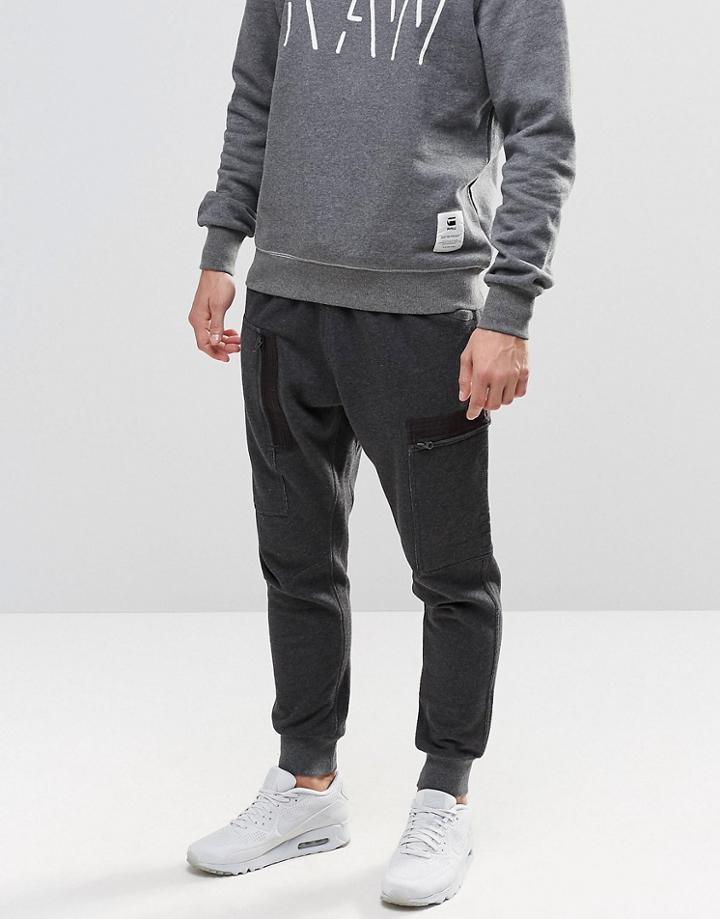 G-star Powell Cuffed Sweatpant In Black - Black