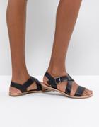 Asos Feliz Flat Sandals - Black