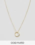 Gorjana Pressed Small Necklace With Loop - Gold