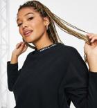 Quiksilver Oversized Long Sleeve T-shirt In Washed Black Exclusive At Asos