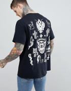 Hnr Ldn Tattoo Back Print T-shirt - Black