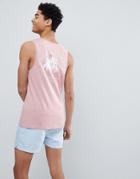 Threadbare Venice Beach Print Tank - Pink