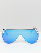 7x Futuristic Visor Sunglasses - Blue