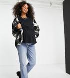 Asos Design Maternity Oversized Casual Smock Top In Black