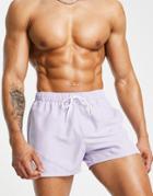 Aos Design Swim Shorts With Color Block In Purple-blue