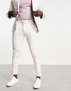 Asos Design Super Skinny Smart Sweatpants In Pink Jersey