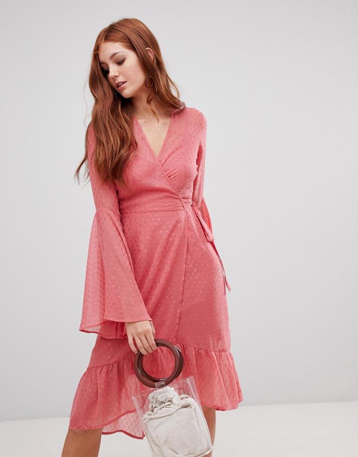 Vero Moda Flared Sleeve Boho Dress - Black