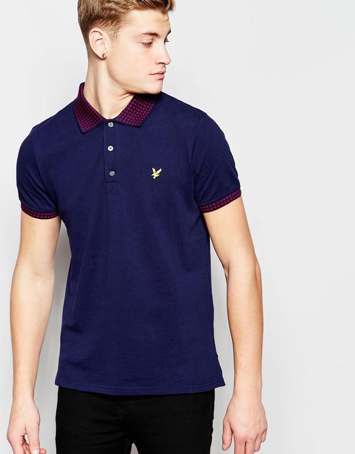 Lyle & Scott Polo Shirt With Contrast Collar - Navy