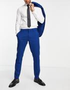 New Look Slim Suit Pants In Indigo-blue