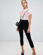 Prettylittlething Leopard Print Leggings - Black