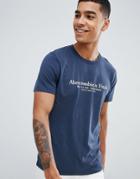 Abercrombie & Fitch Varsity Print Logo T-shirt In Navy - Navy