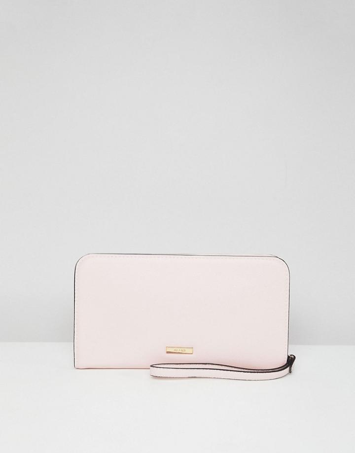Aldo Ladies' Wallet With Front Pocket And Wristlet-pink