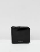 Vagabond Zip Around Leather Purse In Black - Black