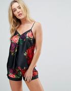 B By Ted Baker Juxtapose Rose Cami - Black
