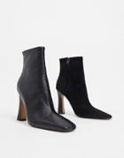Asos Design Elka Premium Leather Boots In Black