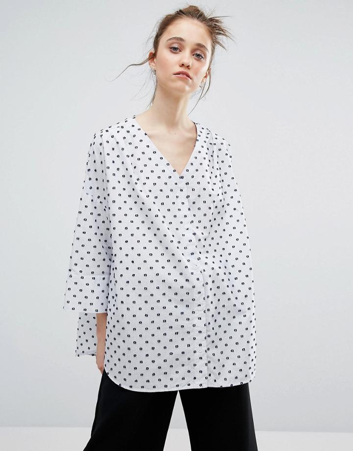 Weekday Shirt With Dot Jacquard - Multi