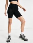 Topshop Basic Legging Short In Black