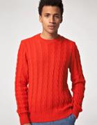 Asos Cable Sweater - Orange